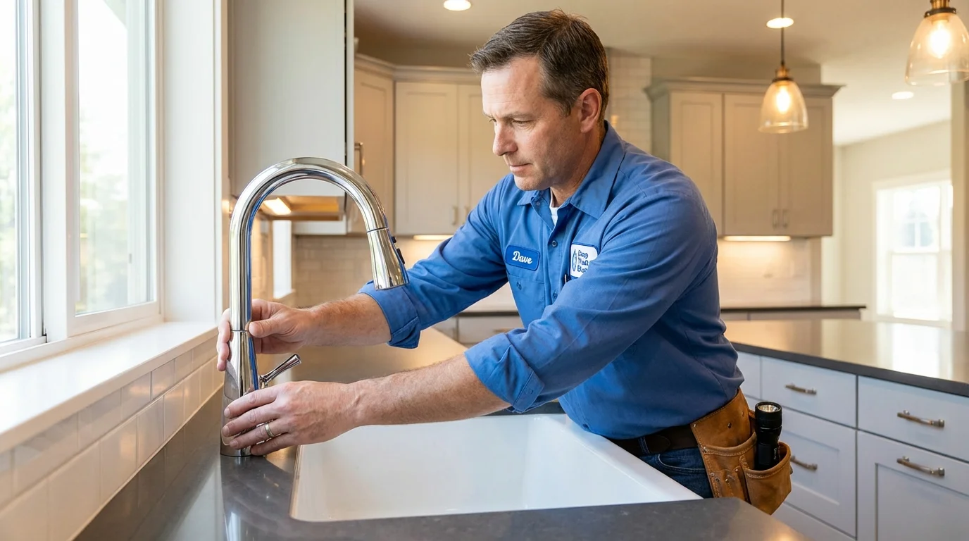 Kitchen faucet installation by Johns Plumbing LLC in El Sobrante